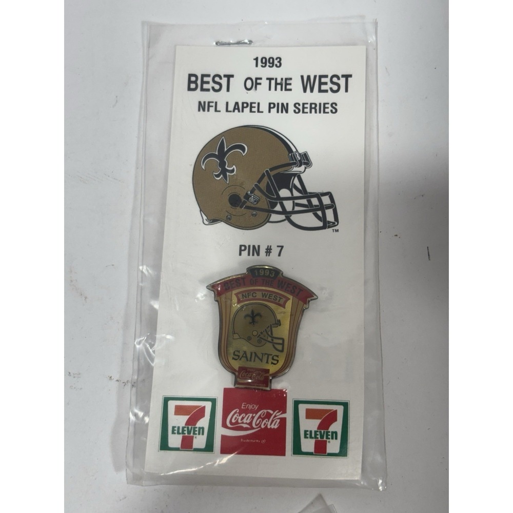 1993 NFL Best of the West Lapel Pin Series COCA-COLA 7/11 Set Of 9 Football - Picture 5 of 11